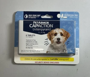 PetArmor Capaction Oral Flea Treatment for Dogs 6 TABLETS (2-25 lbs) EXP 10/2026 - Picture 1 of 2