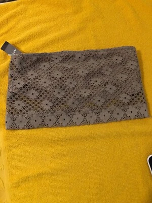 AERIE ISLAND LACE BANDEAU BRALETTE M Brown Beige Sport Strapless Bra Women’s - Image 1 of 4