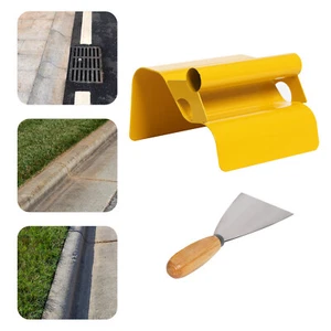 Cement Model Making Tool w/Handle&Putty Knife Landscape Curb Trowel Curbing USA - Foto 1 di 13