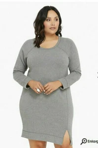 Torrid Gray French Terry Long Sleeve Warm Winter Dress Size 2X - Picture 1 of 1