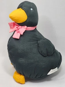 Department 56 Crow Black Bird Parachute Nylon Plush Goose Fall Harvest Halloween - Picture 1 of 14