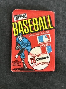1981 Donruss Baseball Wax Pack (1) From Box Tim Raines RC Rickey Henderson *41 - Picture 1 of 8