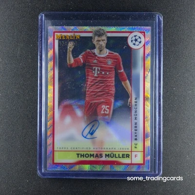 Topps Merlin UCC 2022/23 Thomas Müller Auto FC Bayern München /150 - Bild 1 von 2