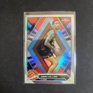 JOHN COLLINS #102 2023-24 TOPPS CHROME Silver REFRACTOR Jazz L46 - Picture 1 of 2