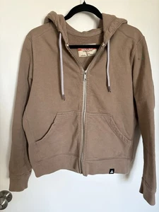 American Giant Womens Heavy Full Zip Hoodie Sweatshirt Tan Size Medium - Picture 1 of 18