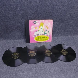 78 RPM 10" 4 Record Set Walt Disney Snow White & Seven Dwarfs 1944 Decca 368 - Picture 1 of 20