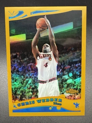 2005-06 Topps Chrome 克里斯·韦伯 #69 金色折射器 /99 76ers 名人堂近乎完好/完好 — 第 1/2 张图片