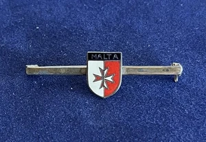 VINTAGE MALTA REISE PIN ABZEICHEN / SEHR GUTER GEBRAUCHTER ZUSTAND / CA. 1-7/8" X 1/2" - Bild 1 von 2