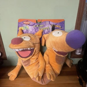 1999 Nickelodeon Applause CatDog 29" Hand Puppet Plush Jumbo Big Huge New W/ Tag - Picture 1 of 9