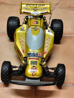 Tamiya RC Buggy Vintage 1:10 RC Car Dragster Stil, mit Fernbedienung Graupner D4 - Bild 1 von 4