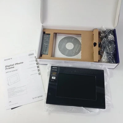 SONY S-Frame DPF-A710 - 7" Digital Photo Frame - Black - New Open Box - Image 1 of 4