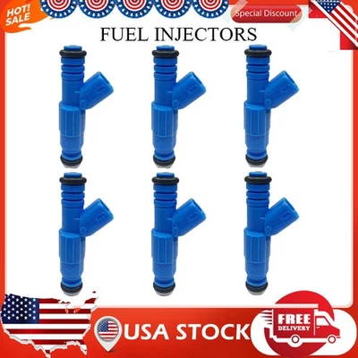6PCS FUEL INJECTORS EV1 210CC FOR 1995-2000 BUICK LESABRE PONTIAC BONNEVILLE - Image 1 of 4