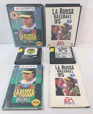 Tony La Russa Baseball Sega Genesis Lot of 2 Games (93 & 95 ) Complete w/ Manual - Image 1 of 4