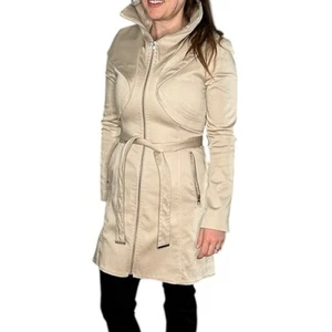 Gabardina SOIA & KYO Arabella con cinturón por encima de la rodilla marrón tostado para mujer talla XS - Imagen 1 de 9