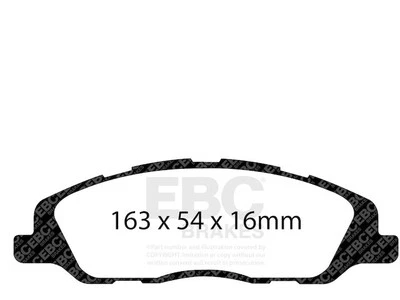 Juego de pastillas de freno delanteras base EBC 45472VZPT para Ford Mustang 2013-2014 Foto 1 de 4