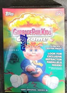 Cubo de basura cromado Topps 2022 niños 1986 serie original 5 caja bláster sellada - Imagen 1 de 3