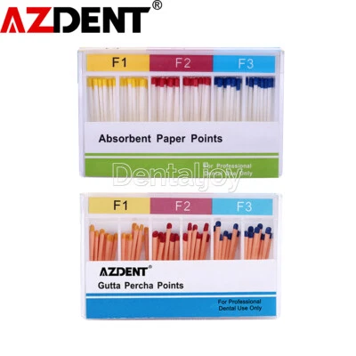 AZDENT Dental Endodoncia Puntas de gutapercha y papel absorbente F1.F2.F3 Endo - Image 1 of 4
