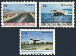 Turkish Cyprus 57-59,MNH.Michel 57-59. Transportation 1978.Roadway,Hydrofoil, - Picture 1 of 1