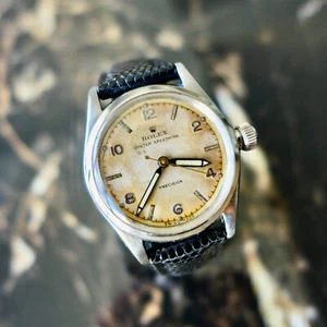 A BEAUTIFUL VINTAGE WW2 1941 ROLEX OYSTER SPEEDKING WRISTWATCH IN STEEL - Picture 1 of 8