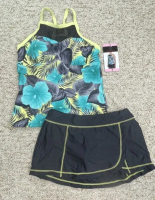ZeroXposur Tankini Swimsuit Set Swimwear Citrus size Small (MSRP $94) - Image 1 of 4