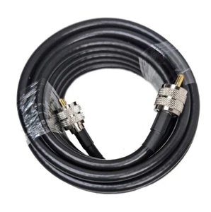 16ft Black LMR300 or LMR240, Mini 8, RG8X Coax Cable UHF PL259 Male to Male 5m - Picture 1 of 4