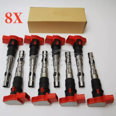 IGNITION COILPACKs For AUDI A8 (D3) QUATTRO V8 4.2 (BFM) 2003 - 07 COILPACKS x 8 - Image 1 of 4