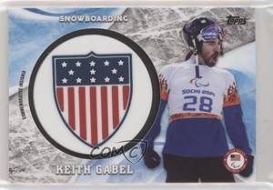 2018 US Olympic & Paralympic Team and Hopefuls Flag /50 Keith Gabel Rookie RC