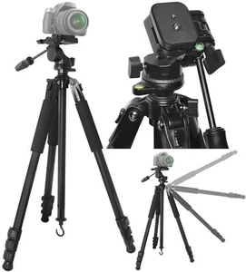 80" Heavy Duty Tripod w/Case For Olympus TG-5 E-PL9 E-M10 lll E-PL8 - Picture 1 of 9