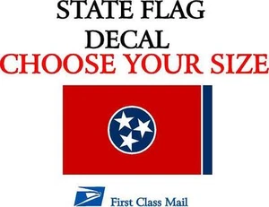 BANDERA DEL ESTADO DE TENNESSEE, PEGATINA, CALCOMANÍA, VINILO 5 AÑOS BANDERA DEL ESTADO DE TENNESSEE - Imagen 1 de 2