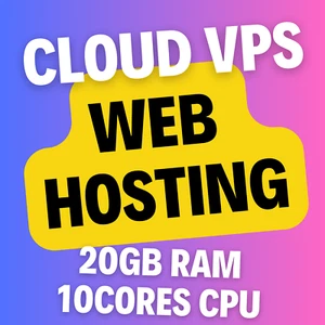 Cloud VPS Web Hosting with 20GB RAM, 10Cores CPU, SSD Storage, Dedicated Support - Picture 1 of 5