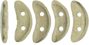 77056, Sat Metallic Hazelnut, Crescents, 5g, 10x3/3x10mm, 2 hole (CR25) - Picture 1 of 1