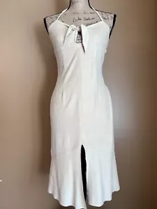 Bebe Beige Genuine Suede Dress Size XS - Picture 1 of 5