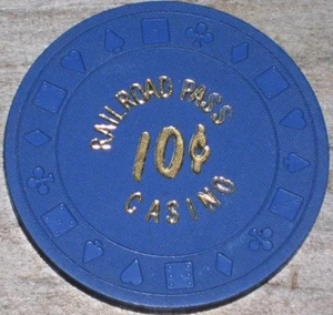 .10 FRAC 3ª EDT CHIP DE JUEGO DEL PASE DE FERROCARRIL CASINO HENDERSON NV. - Imagen 1 de 2