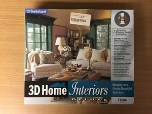 3D Home Interiors™ Deluxe - Version 2.0 (2 CD-ROM's) Factory Sealed New - Picture 1 of 5