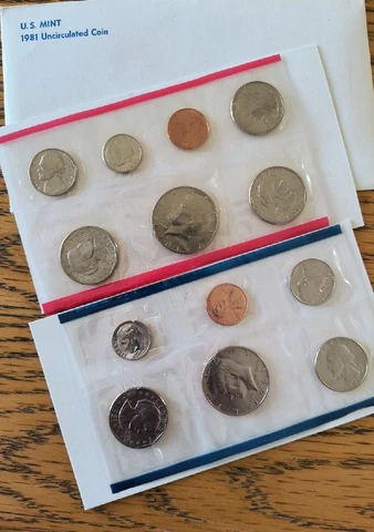 1981-P&D U.S. Uncirculated Set:13-Coin Set in Original Packaging Cover