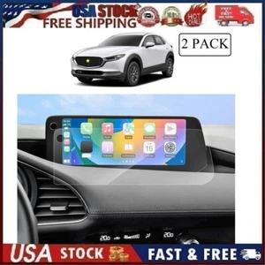 2Pcs 2024-25 Mazda 3 Screen Protector 10.25 Inch Navigation Display with R-Hole - Picture 1 of 11