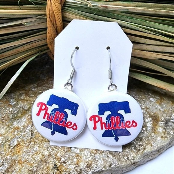 Philadelphia Phillies Earrings Pro Baseball Phillie Phanatic Souvenir Game Day - Image 1 of 1