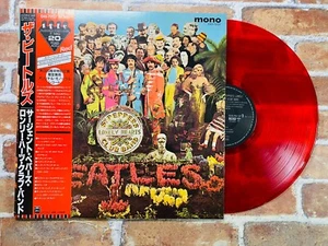 THE BEATLES Sgt Peppers EAS-70137 JAPAN Limited Original MONO RED WAX OBI Ex P - Picture 1 of 16