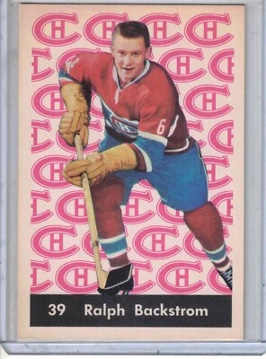 1961-62 Parkhurst hockey Ralph Backstrom original trading card #39 NM+ CANADIENS - Image 1 of 2