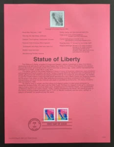 32c Statue of Liberty, Sheet, Bklt Sing1e 1997 SOUVENIR PAGE SCOTT # 3122 SP1228 - Picture 1 of 1