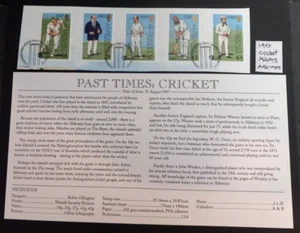 GB Alderney 1997 Commemorative Stamps~Cricket~Set~VFU on piece~ex fdc - Picture 1 of 2