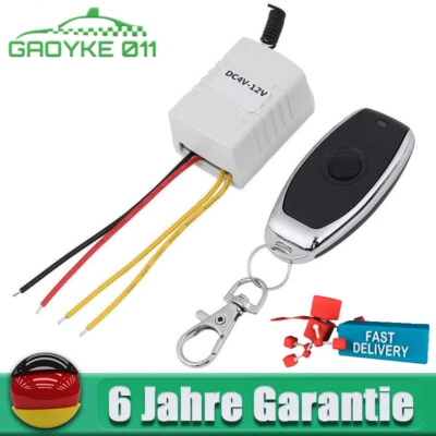 DC4V~12V Funk Wireless Relais Fernbedienung Schalter Empfänger & Sender - Bild 1 von 4