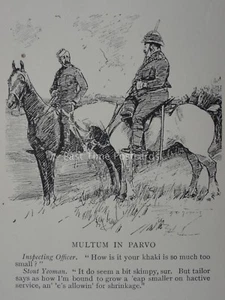 Soldier Military War MULTUM IN PARVO - INSPECTING OFFICER Antique Punch Cartoon - Picture 1 of 2