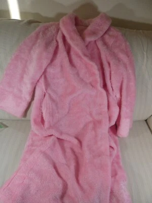 Bata vintage de tela A Borg para mujer talla mediana polar ROSA hecha en EE. UU.﻿ Barbie Foto 1 de 4
