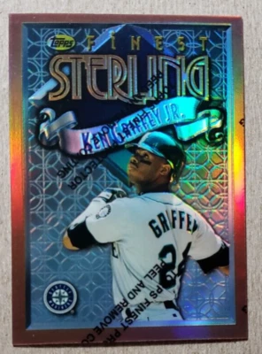 1996 Topps Finest Refractor Ken Griffey Jr. #24 Seattle Mariners - Image 1 of 2