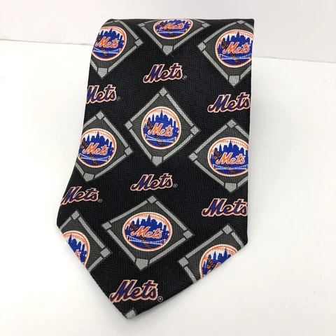 Vintage New York Mets RM Sport Tie Necktie Logo AOP MLB 100% Silk USA 1999 EUC Cover