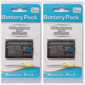 2 batterie ricaricabili CTR-003 per sistemi Nintendo 3DS 2DS + cacciavite - Foto 1 di 7