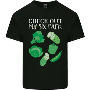 Vegan Six Pack Vegetarian Vegetables Mens Cotton T-Shirt Tee Top - Picture 1 of 17