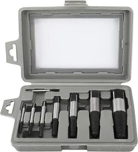 8Pcs Damaged Screw Extractor Broken Bolt Remover Tool Set Get It Out Drill Bits - Picture 1 of 13