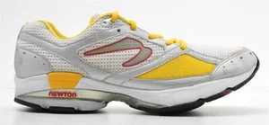 Mens Newton Running Shoes Size 11 White Yellow Silver Sir Isaac Athletic Sneaker - Picture 1 of 9
